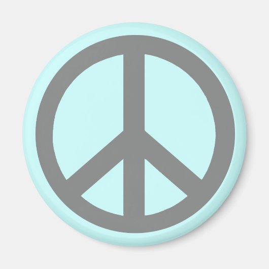 Silver Grey Peace Symbol Producten Magneet (Voorkant)