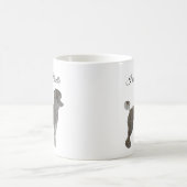 Silver Grey Poedel Love Coffee Mok Aanpassen (Center)