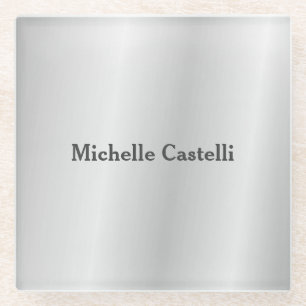 Silver Grey Professional, uniek, klassiek eenvoudi Glazen Onderzetter