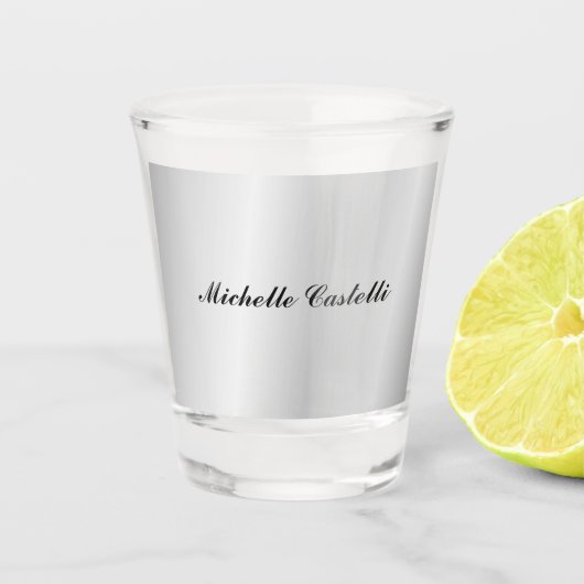 Silver Grey Professional, uniek, klassiek eenvoudi Shot Glas (Voorkant)