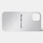 Silver Grey Professional Unieke Voeg je eigen naam Case-Mate iPhone Case (Achterkant (horizontaal))