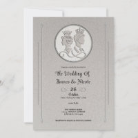 Silver Grey Royal Storybook King Queen Wedding
