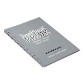 Silver Grey School Pride Mascotte Nom Carnet (Côté Droit)