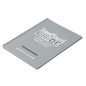 Silver Grey School Pride Mascotte Nom Carnet (Côté gauche)