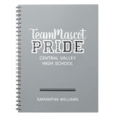 Silver Grey School Pride Mascotte Nom Carnet (Devant)