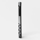Silver Grey Shiny Metallic Kijk Patroon Case-Mate iPhone Case (Achterkant/links)