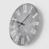 Silver Grey Silver Roman Numbers Grote Klok (Hoek)