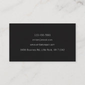 Silver Grey Simple Computer Electronics Repair Visitekaartje (Achterkant)