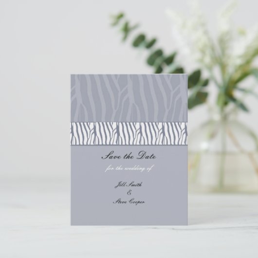 Silver Grey slaat de datum op Save The Date (Staand voorkant)