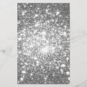 Silver Grey Sparkle Briefpapier