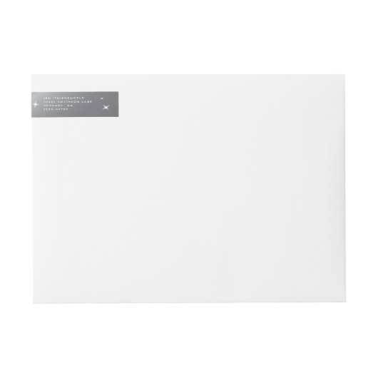 Silver-Grey Spider Web Wraparound Address Label (Voorkant)