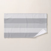 Silver Grey Striped Bad Handdoek (Handdoek)