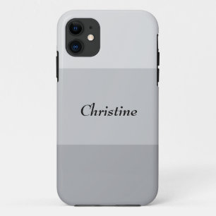 Silver Grey Striped iPhone 11 Hoesje