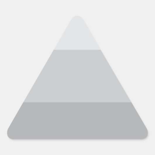 Silver Grey Striped Driehoek Sticker (Voorkant)