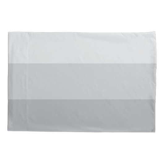 Silver Grey Striped Kussensloop (Achterkant-Links)