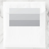 Silver Grey Striped Rechthoekige Sticker (Tas)