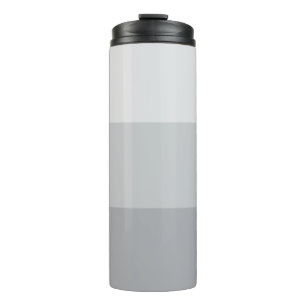 Silver Grey Striped Thermosbeker