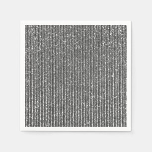 Silver Grey Stripes Decor Servetten