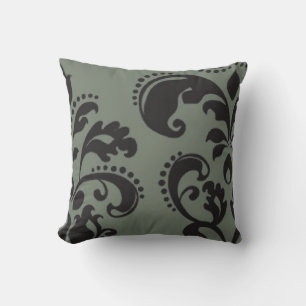 Silver Grey Swirl Decorative Pillow Kussen