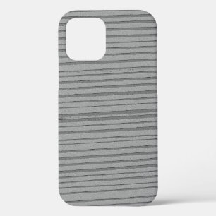 Silver Grey Unieke Moderne Stripe Patroon iPhone 12 Hoesje