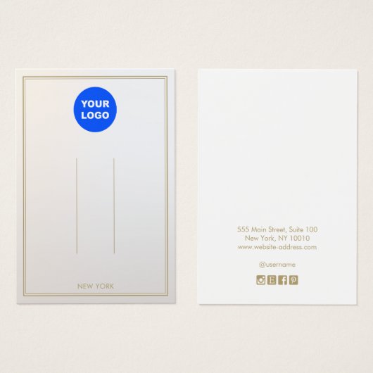 Silver Grey voegt Logo Ombre Hair Clip Display toe Visitekaartje (Voorkant /achterkant)