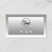 Silver Grey White Ombre Sparking Jewels met Logo Visitekaartje (Voorkant)