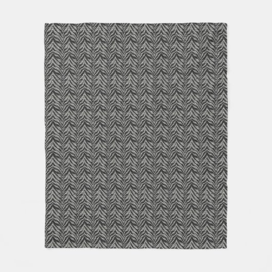Silver Grey Zebra Stripes Pattern Fleece Deken (Voorkant)