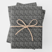 Silver Grey Zebra Stripes Pattern Inpakpapier Vel (In situ)