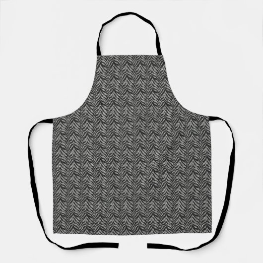 Silver Grey Zebra Stripes Pattern Schort (Voorkant)