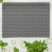 Silver Grey Zebra Stripes Pattern Theedoek (Gevouwen)