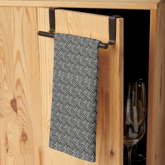 Silver Grey Zebra Stripes Pattern Theedoek (Derde Gevouwen)