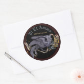 Silver Griffin Ronde Sticker (Envelop)