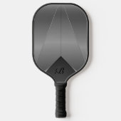 Silver grijs metalen geometrisch ontwerp pickleball paddle (Voorkant)
