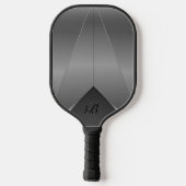 Silver grijs metalen geometrisch ontwerp pickleball paddle (Achterkant)