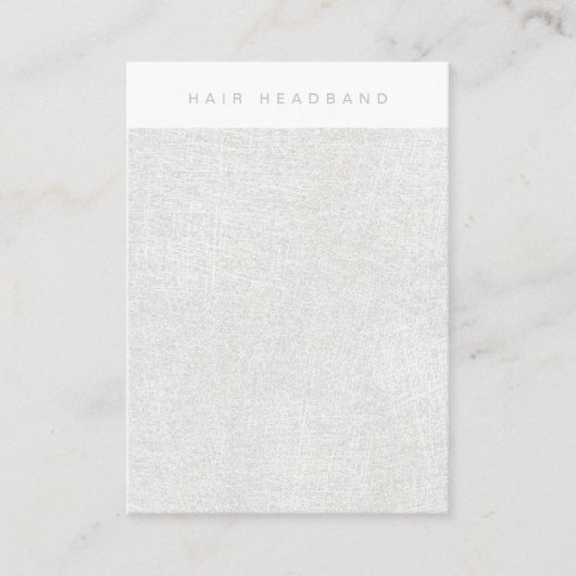 Silver Hair Headband Display Kaart Visitekaartje (Voorkant)
