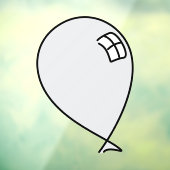 Silver Happy Balloon Raamsticker (Vel 3)