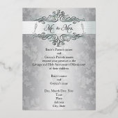 Silver Happy Foil Faire-part de mariage Foil Invi (Recto)