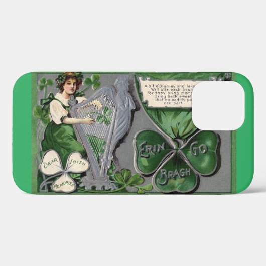 Silver Harp, Shamrock, St. Patrick's Day, Case-Mate iPhone Case (Achterkant (horizontaal))