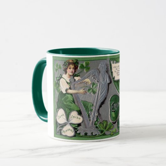 Silver Harp, Shamrock, St. Patrick's Day,  Mok (Voorkant links)