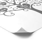 Silver Heart Family Tree-Poster Poster (Hoek)