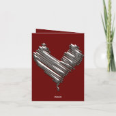 Silver Heart Feestdagen Kaart (Achterkant)