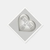 Silver Heart Jubileum Servetten (Hoek)