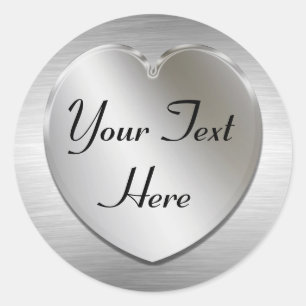 Silver Heart om Stickers te personaliseren