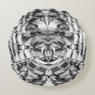 Silver Heart Rond Kussen
