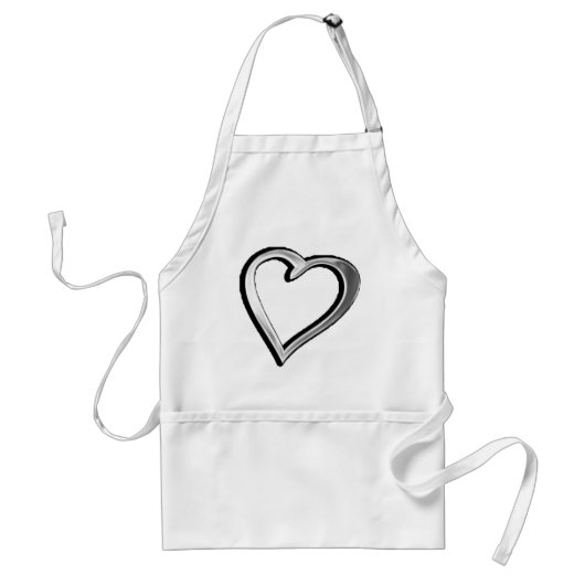 Silver Heart Standaard Schort (Voorkant)