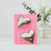 Silver Hearts Briefkaart (Staand voorkant)