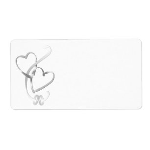 Silver Hearts Verzendlabels Etiket