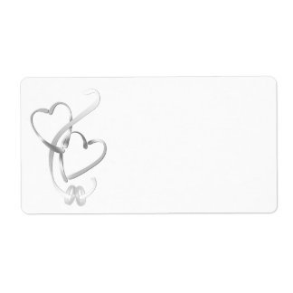 Silver Hearts Verzendlabels Etiket