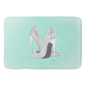 Silver Heels on Mint Badmat (Voorkant)