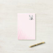Silver Heels Roze Post-it® Notes (Op bureau)